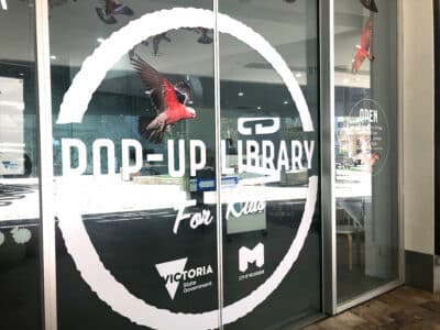 Fed Square Pop up Library - Entrance