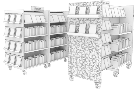 Library Shelving Supplier Signage, Bookcase On Wheels Australia